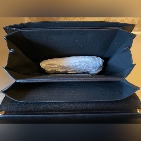 Goatskin Suede Shoulder Bag Black - Picture 10 of 10